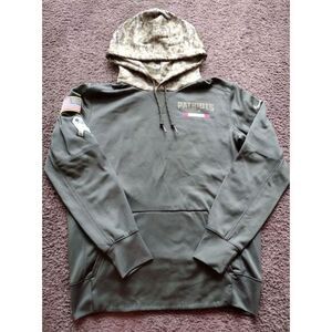 Salute To‎ Service New England Patriots Hoodie Camo On Field Nike Dri-fit Sz M